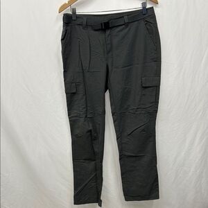 Columbia Gray Cargo Pants with Adjustable Waistband and Straight Leg